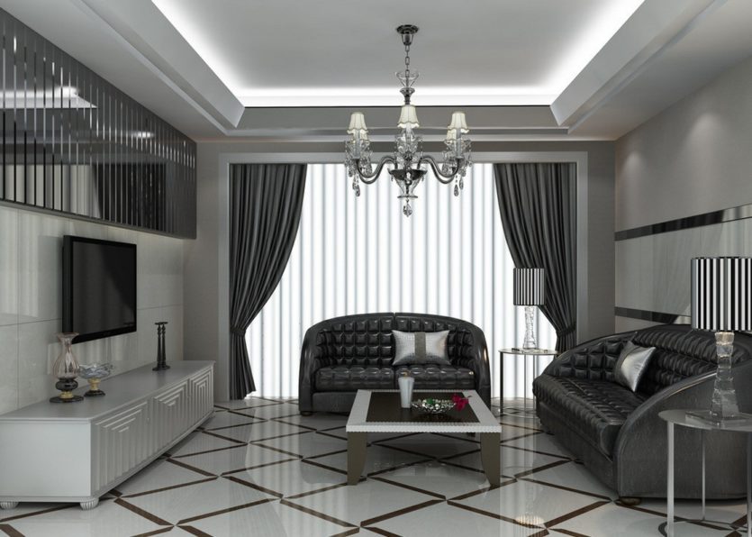 Черно-белые шторы: основные варианты оформления и идеи по выбору дизайна интерьера (155 фото)