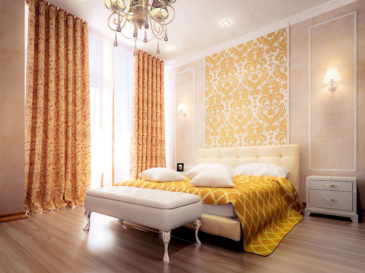 Желтая спальня - 120 новинок дизайна спальни в желтых тонах