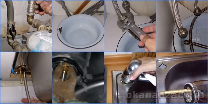 Как снять смеситель на кухне - только ремонт своими руками в квартире: фото, видео, инструкции