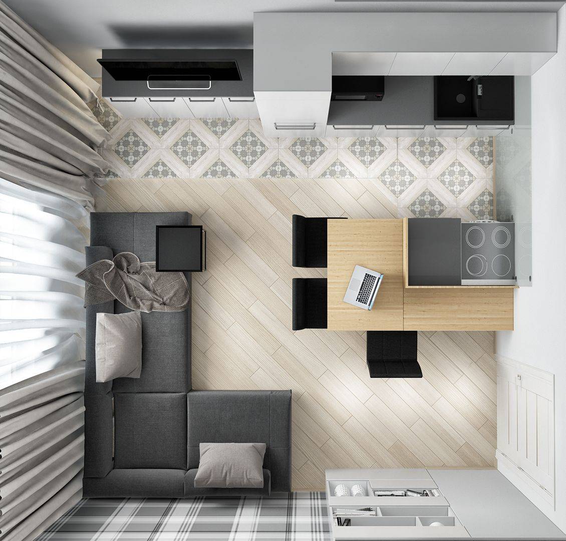 Советы от дизайнеров для хозяев больших кухонь-гостиных 22 квадратных метра