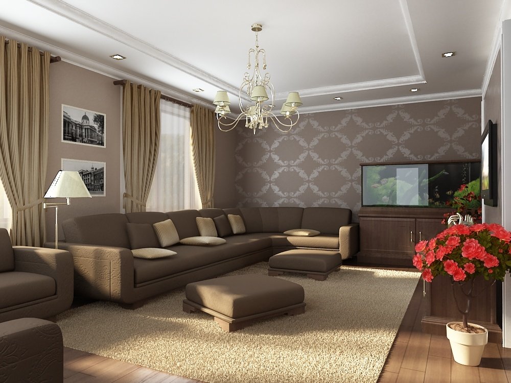 Декор гостиной в частном доме (94 фото): красивые варианты дизайна зала, как оформить комнату в деревянном доме