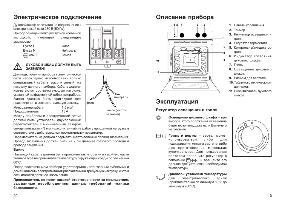 Схема духового шкафа электрическая