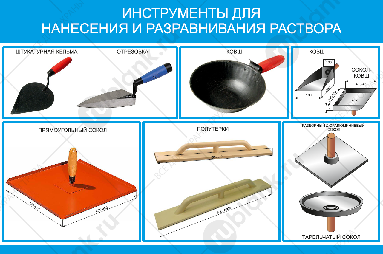 Инструмент для штукатурки стен: какие нужны шпателя для нанесения смеси, и какой инструмент необходим для выравнивания и затирки штукатурки