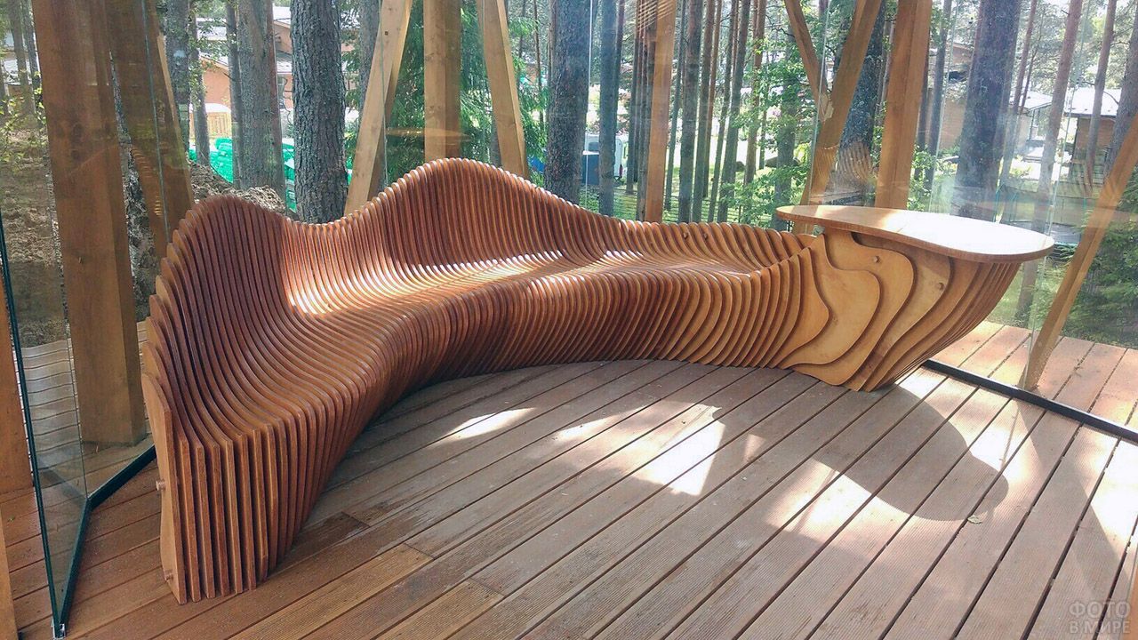 креативная садовая мебель из дерева