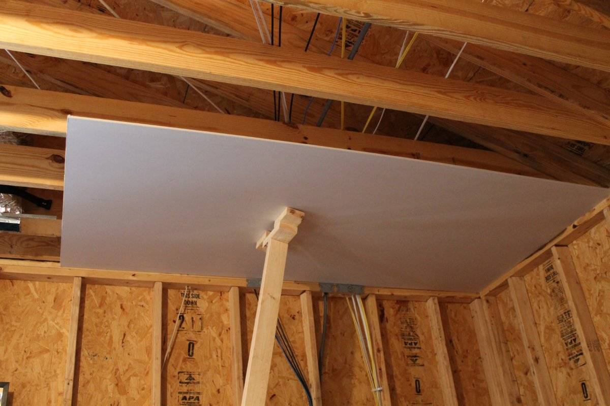 Потолок из гипсокартона в деревянном доме: монтаж своими руками