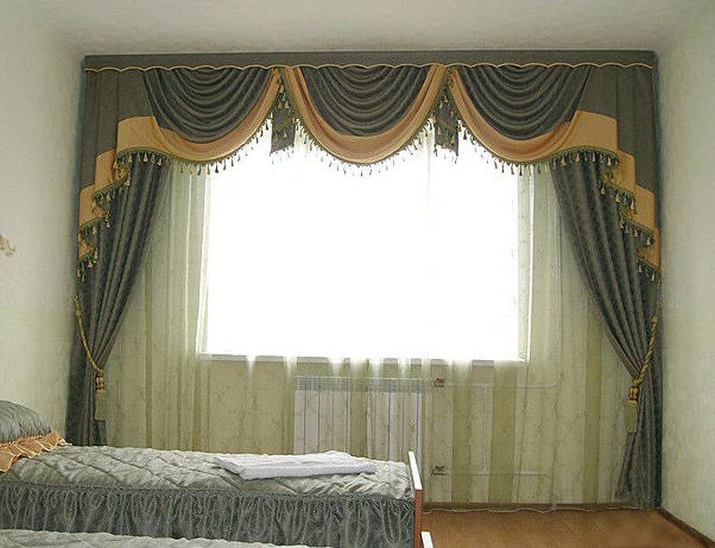Ламбрекены для спальни, варианты дизайна со шторами, как сделать своими руками + фото
