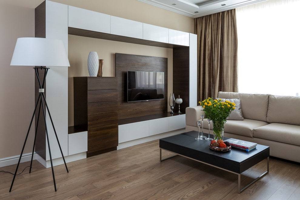 Оформление зоны телевизора в гостиной фото в современном стиле дизайн