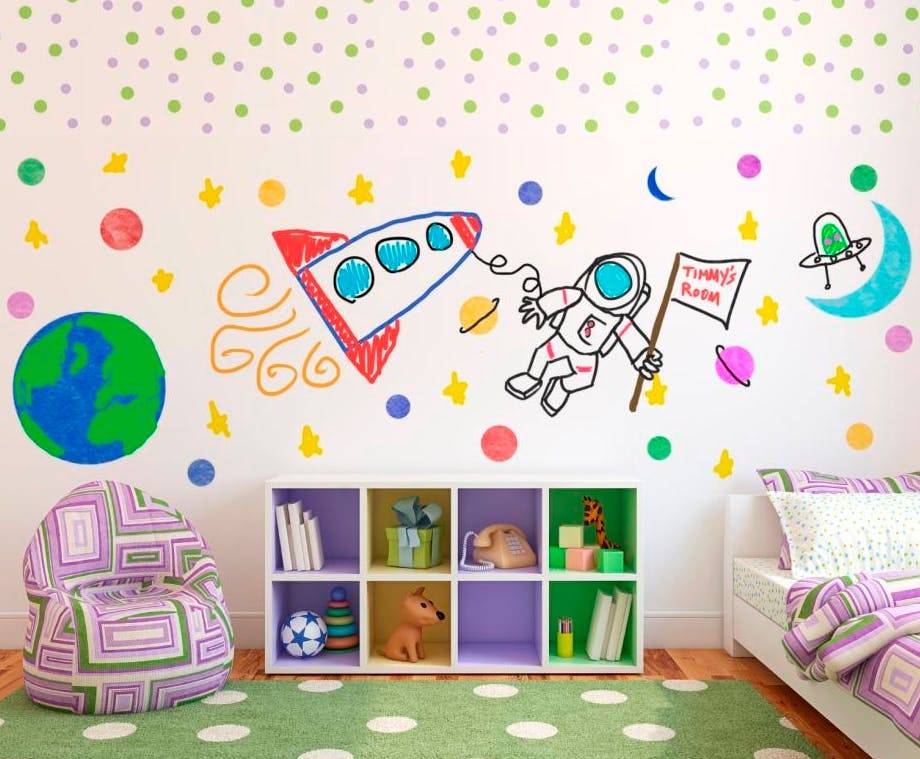 Как выбрать обои для рисования в детскую комнату и не только: виды и обзор +видео
