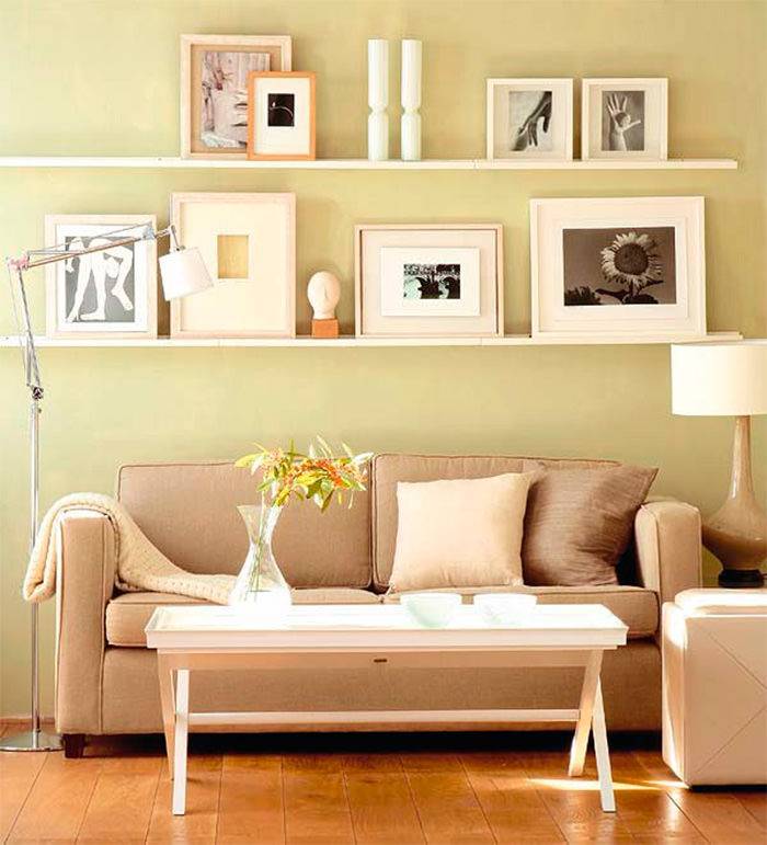 Декор стены над диваном: 10 идей оформления, особенности расположения