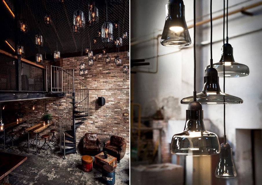 Освещение в стиле loft